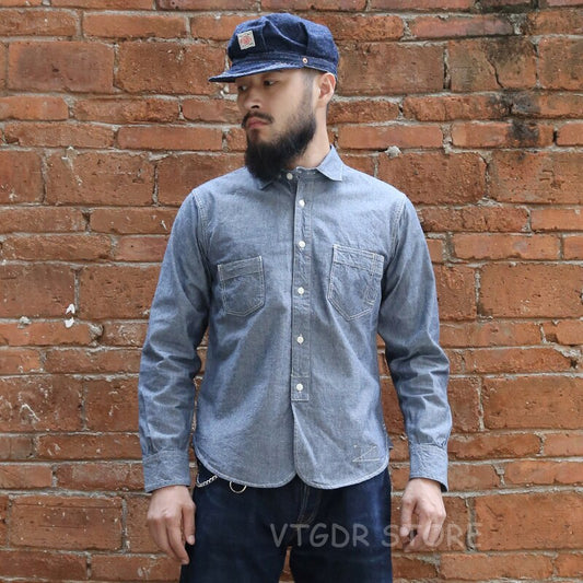 Chambray Selvage Shirts Lightweight Engineer Workshirts For