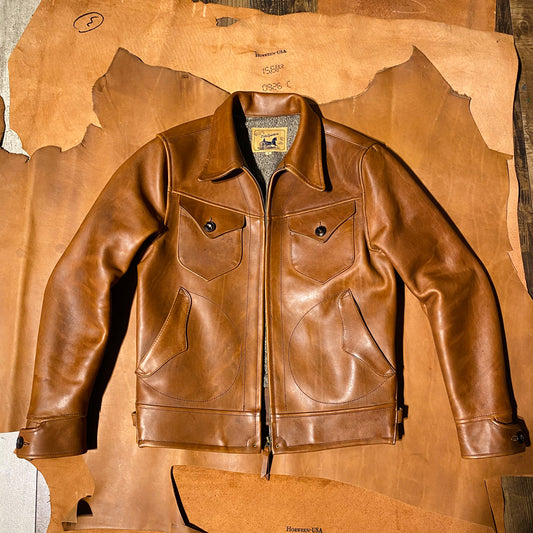 Heavy Genuine US Horween Cow Leather jacket