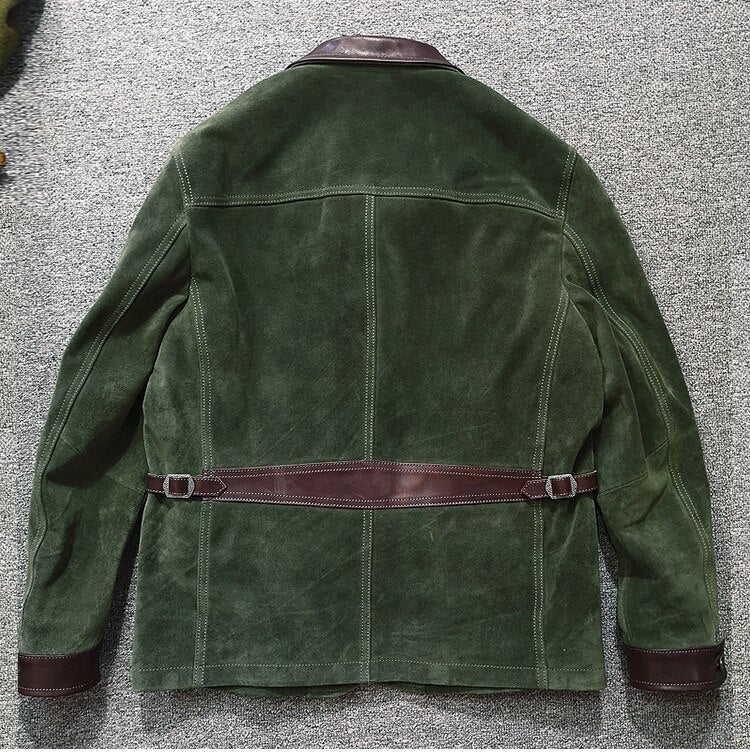 Cowhide Leather Jacket Mens