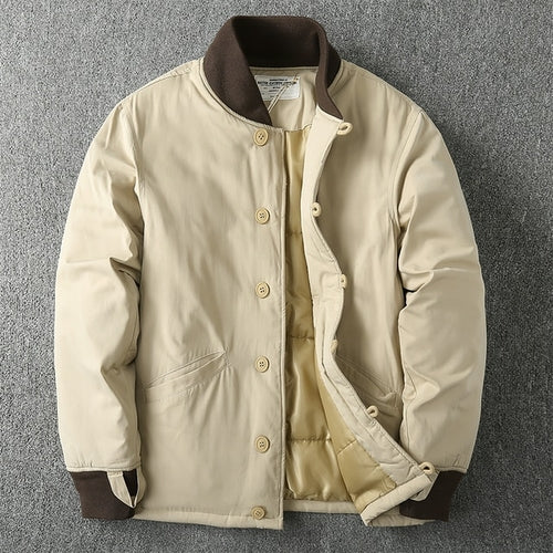 Cotton Combat Jacket Cardigan Coats | Baseball Jacket Men Cotton -