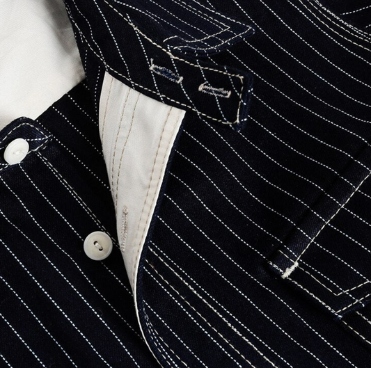 Vintage White Striped Slim Fitting Shirt