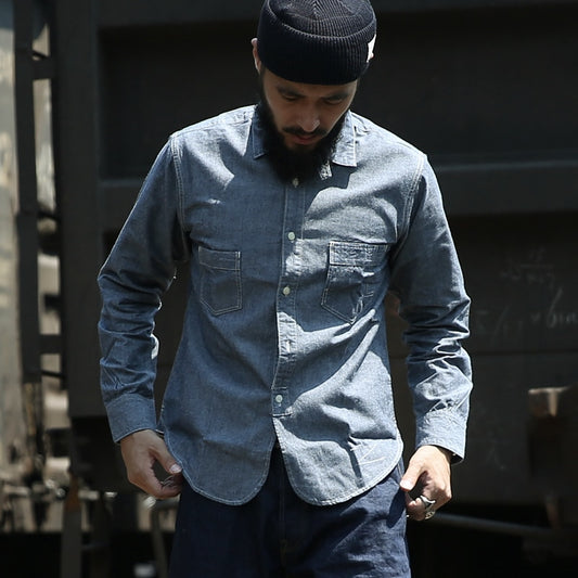 Denim Vintage Blue Work Shirt