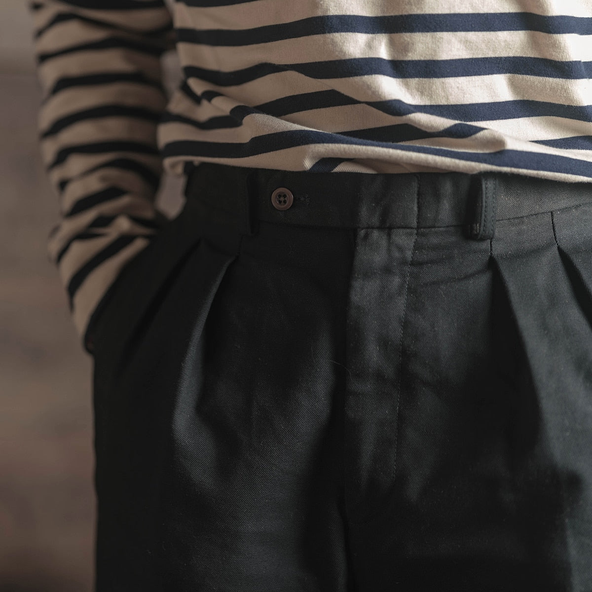 15oz Twill Pleated  Reproduction Men's Trousers Cotton