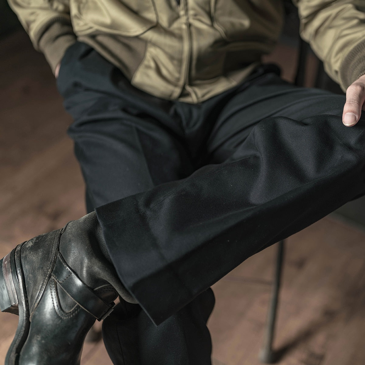 15oz Twill Pleated  Reproduction Men's Trousers Cotton