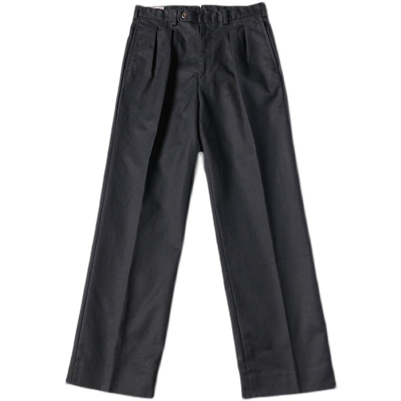 15oz Twill Pleated  Reproduction Men's Trousers Cotton