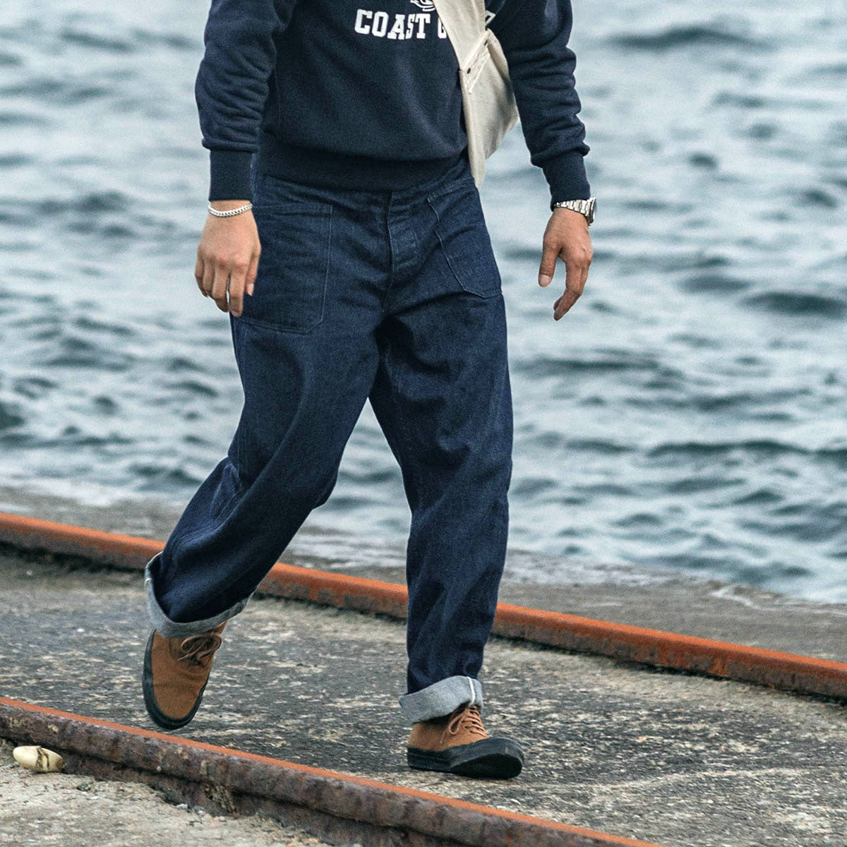 Early Us Navy Dungaree Trousers 1917 Model Naval Uniform Denim