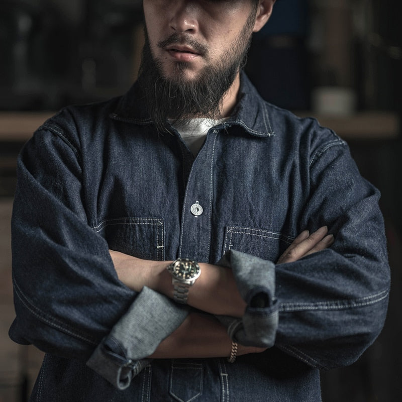 Repro denim shirt 1935 US Army Fatigue Uniform 10oz Denim