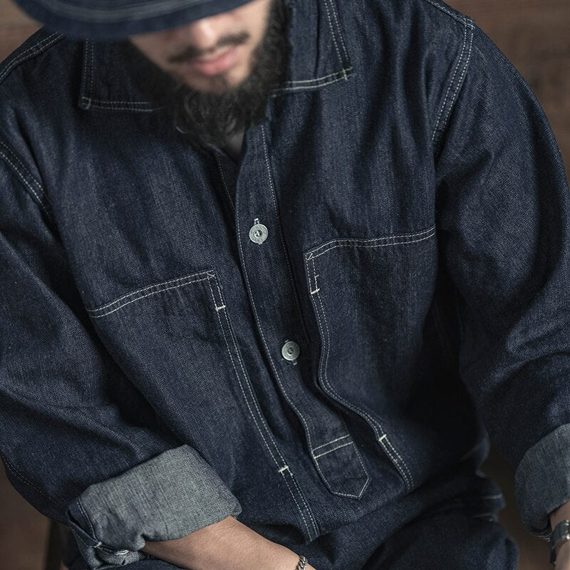 Repro denim shirt 1935 US Army Fatigue Uniform 10oz Denim