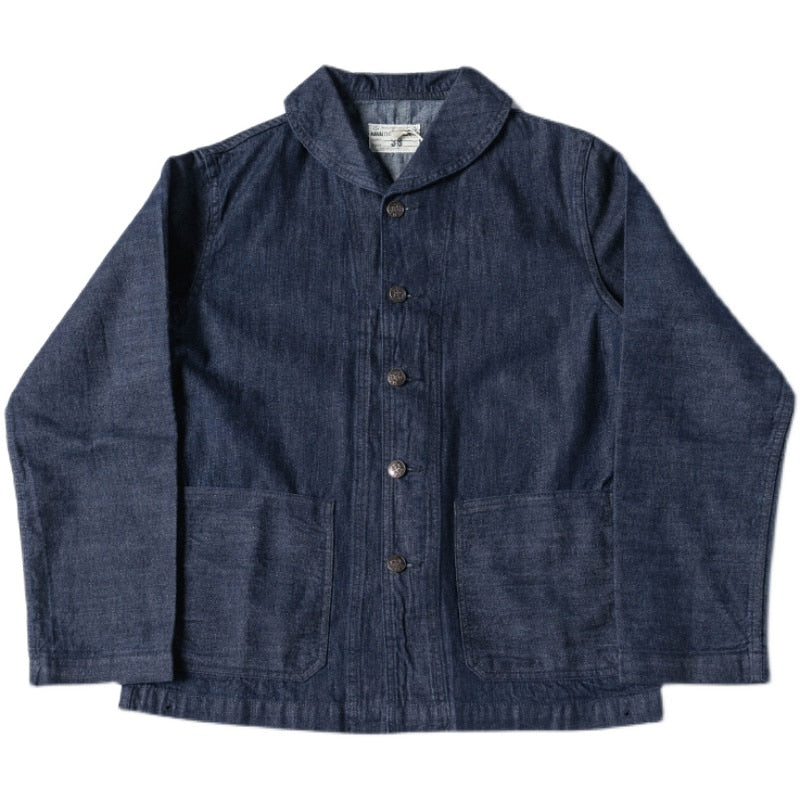 Repro USN Dungaree jacket 1922 Model Vintage Denim Shawl