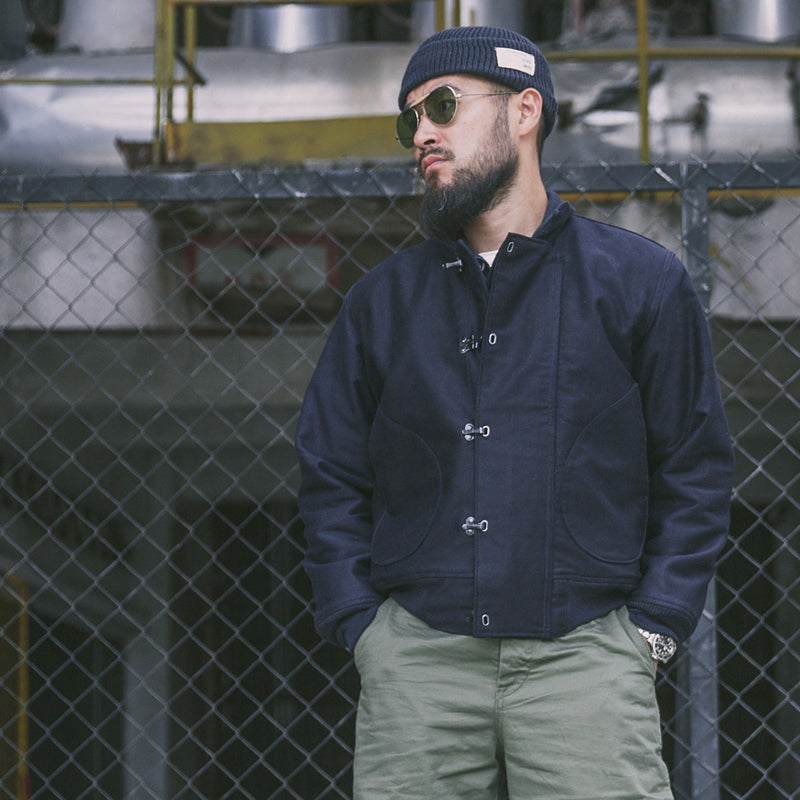 Us Navy Deck Hook Jacket Vintage Winter Usn Workwear Coat Dark