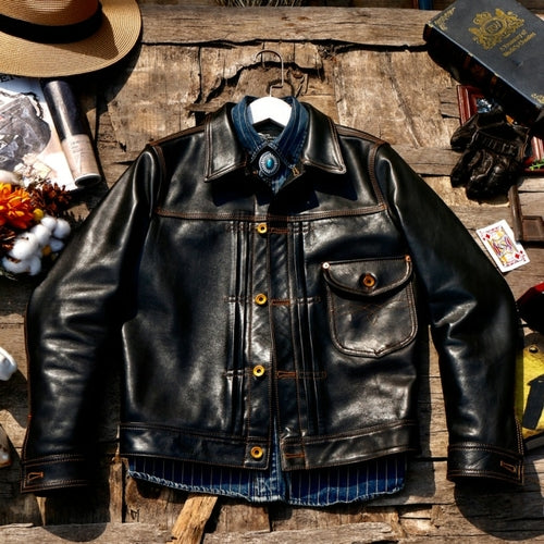 Men's Slim Vintage Genuine leather jckt