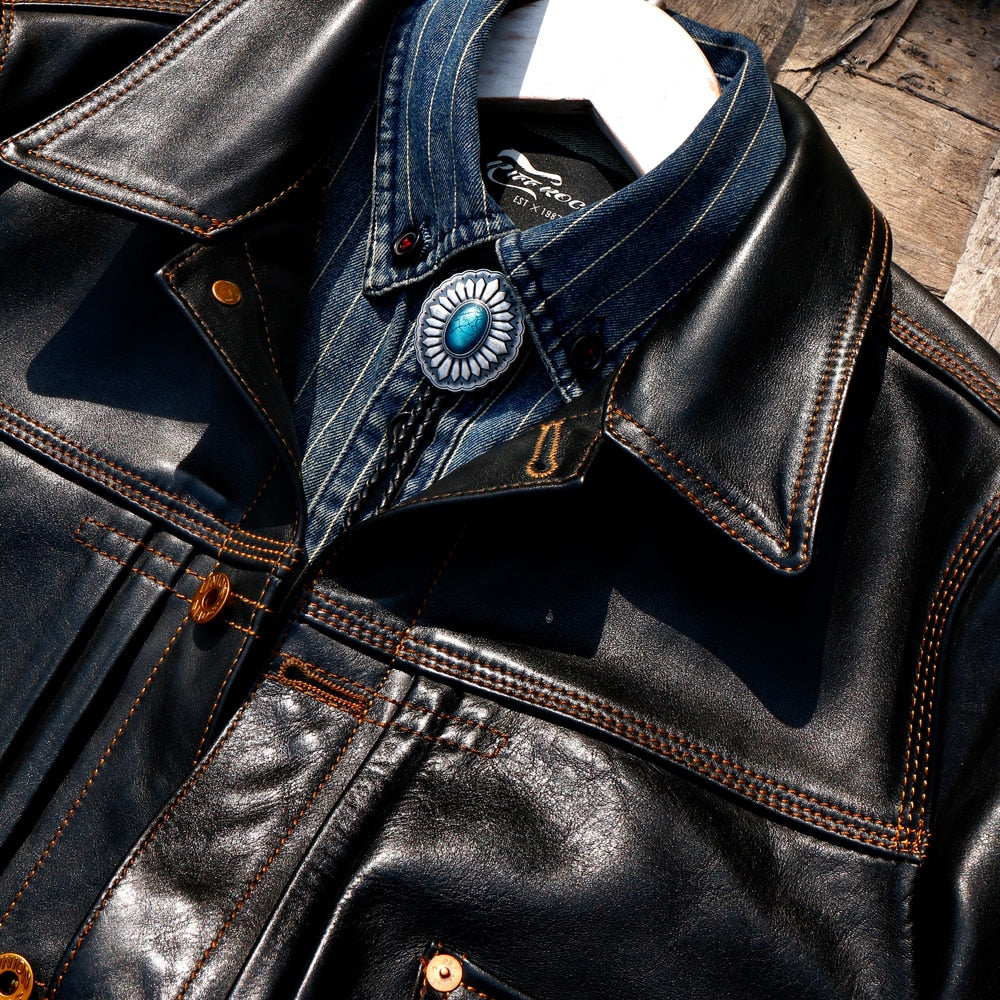 Men's Slim Vintage Genuine leather jckt