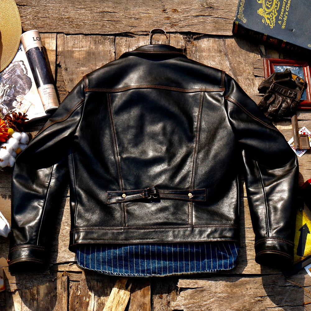 Men's Slim Vintage Genuine leather jckt