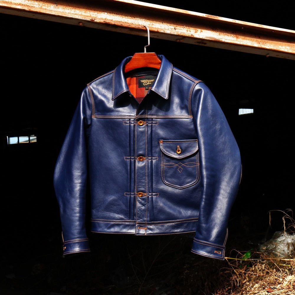 Men's Slim Vintage Genuine leather jckt