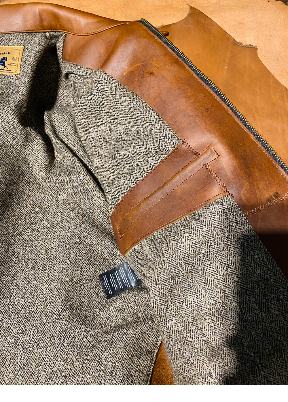 Heavy Genuine US Horween Cow Leather jacket