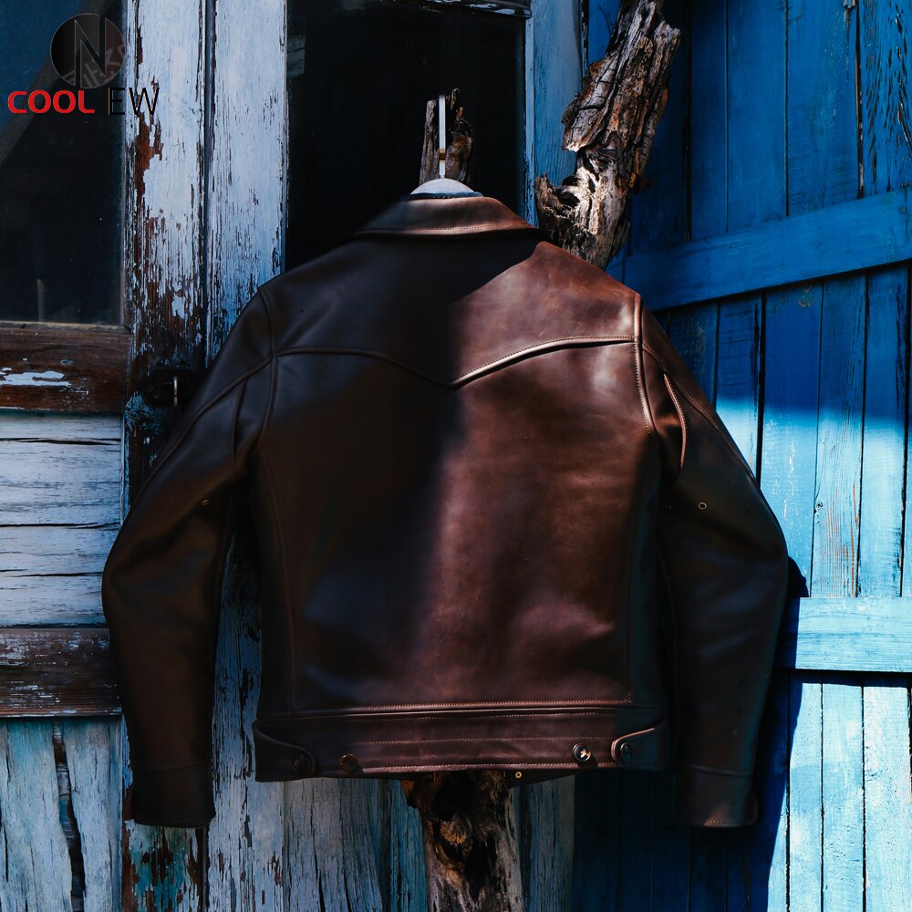 Men's Slim Vintage Genuine rider leather jacket
