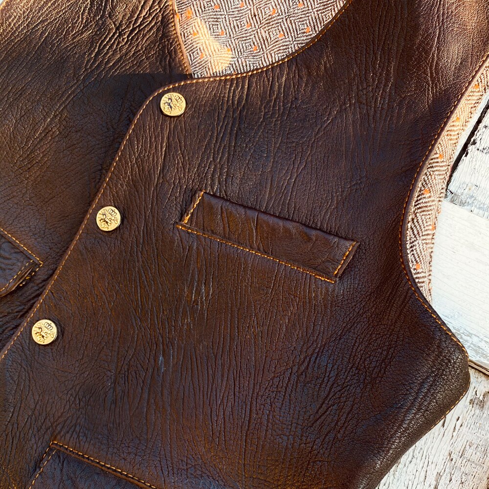 Super Quality Goat Skin Waistcoat Wool