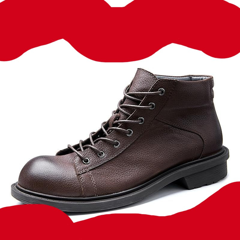 Rustic Leather Ankle Boots