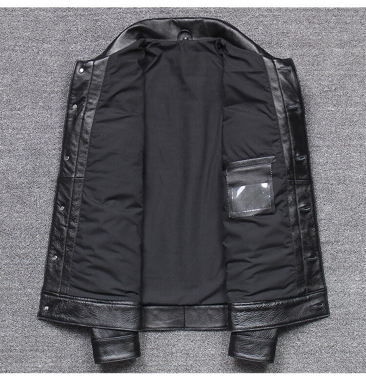 Trucker Single Breasted Leather Jacket