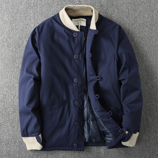 Cotton Combat Jacket Cardigan Coats | Baseball Jacket Men Cotton -