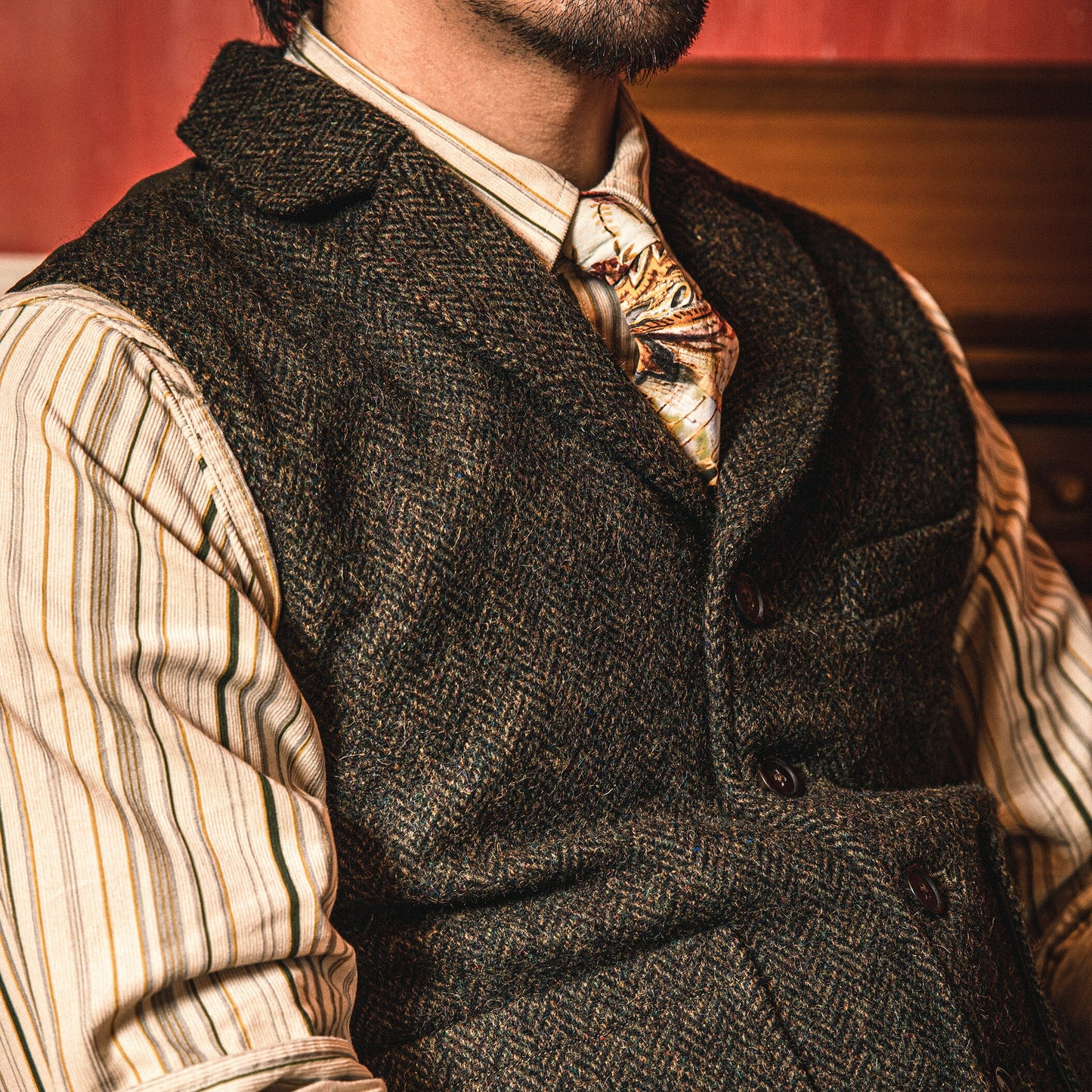 100% Wool Vintage reproduction mens Vest