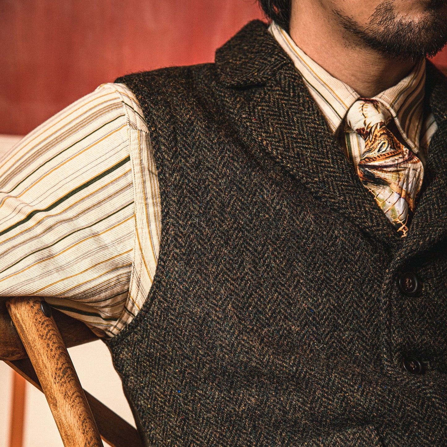 100% Wool Vintage reproduction mens Vest