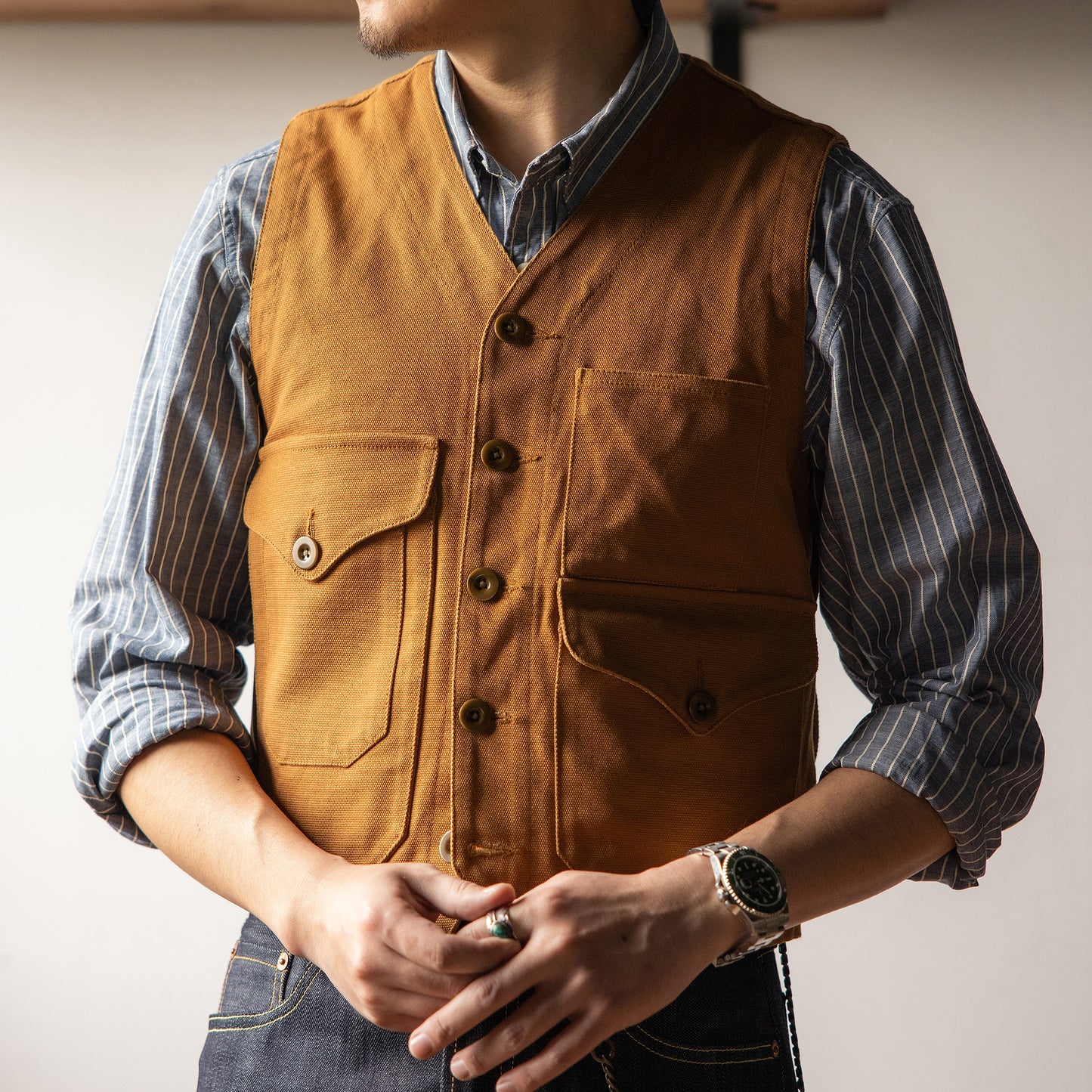 MJ 0015  Vintage 100% Cotton 12oz Canvas VEST