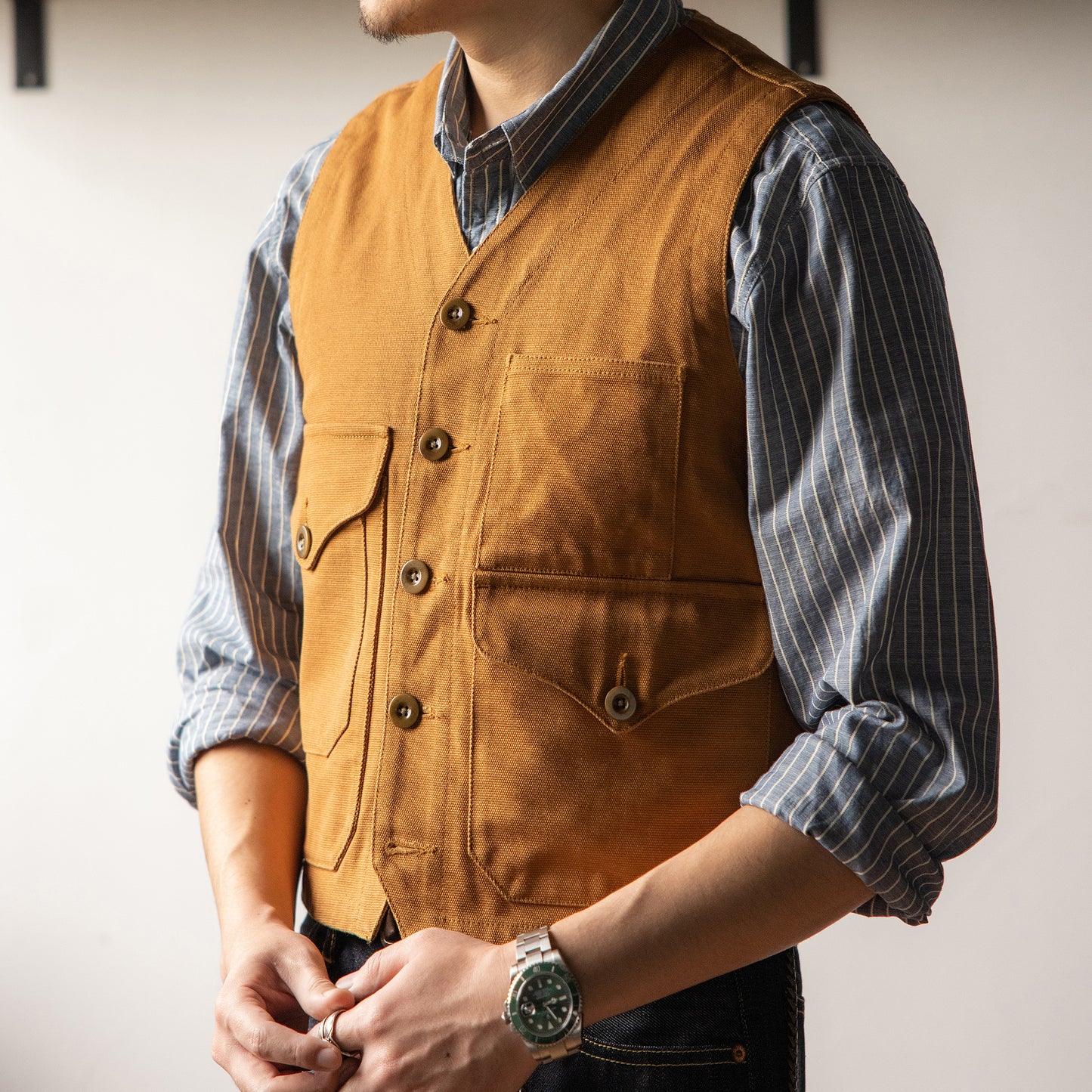 MJ 0015  Vintage 100% Cotton 12oz Canvas VEST