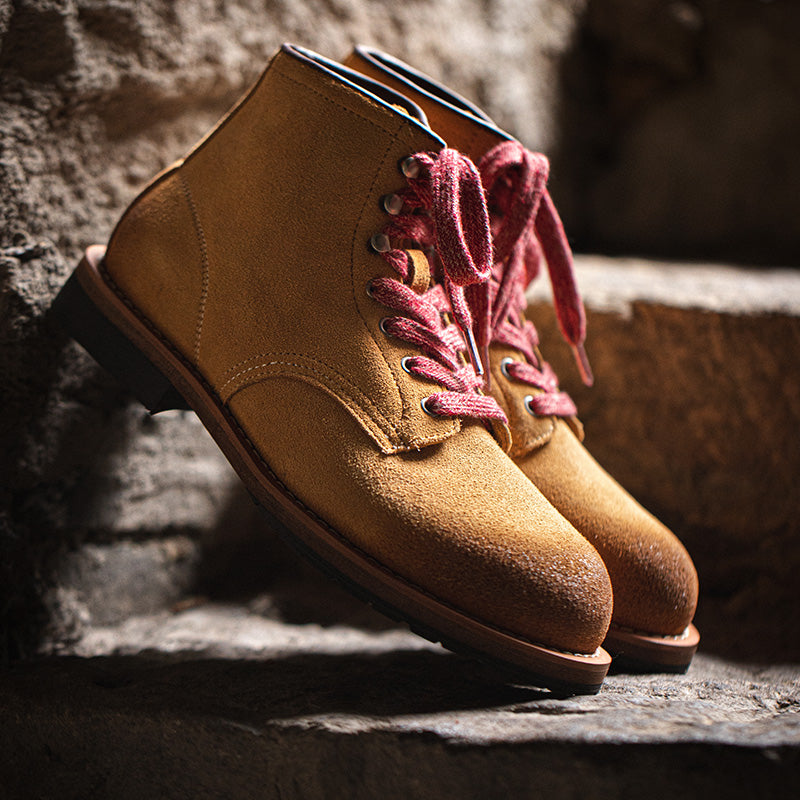 Maden Men Chelsea Boots Winter Retro Cow Suede Tooling Boots