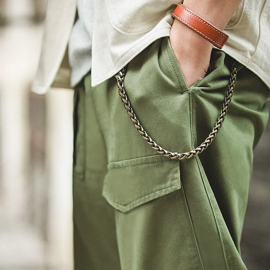 Retro Military Pants Classic Straight