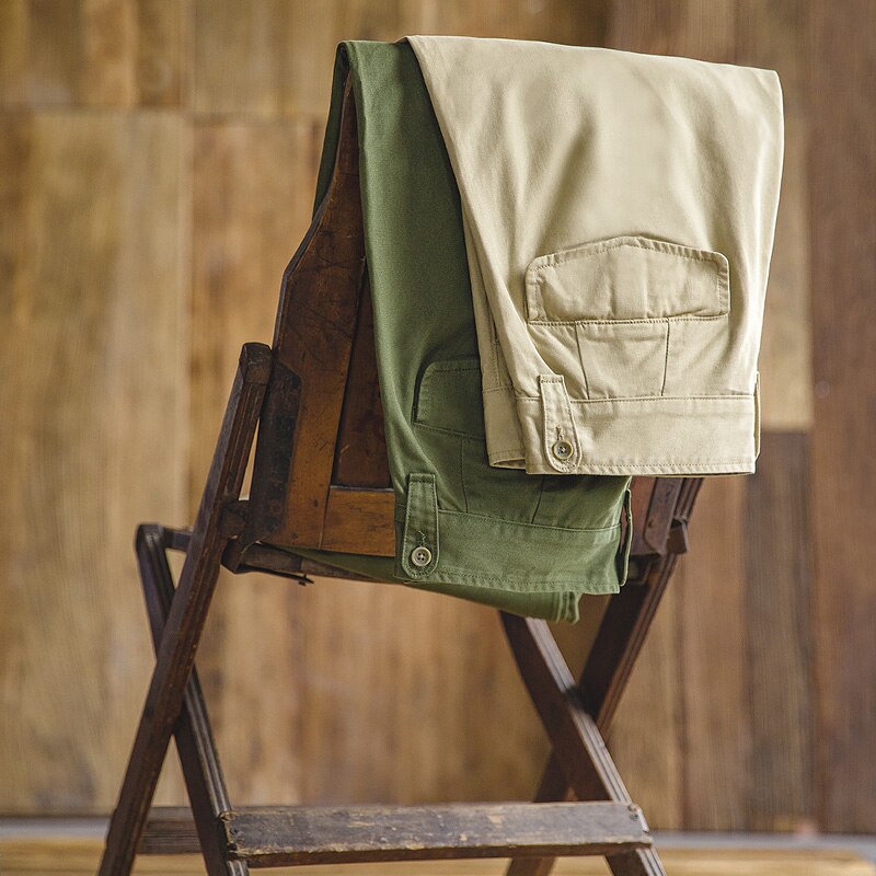 Retro Military Pants Classic Straight