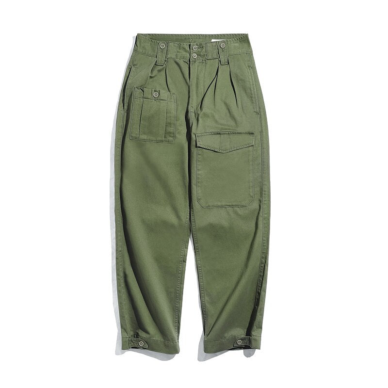 Retro Military Pants Classic Straight