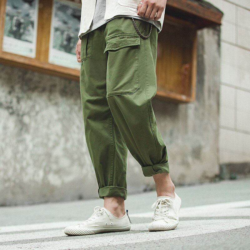 Retro Military Pants Classic Straight