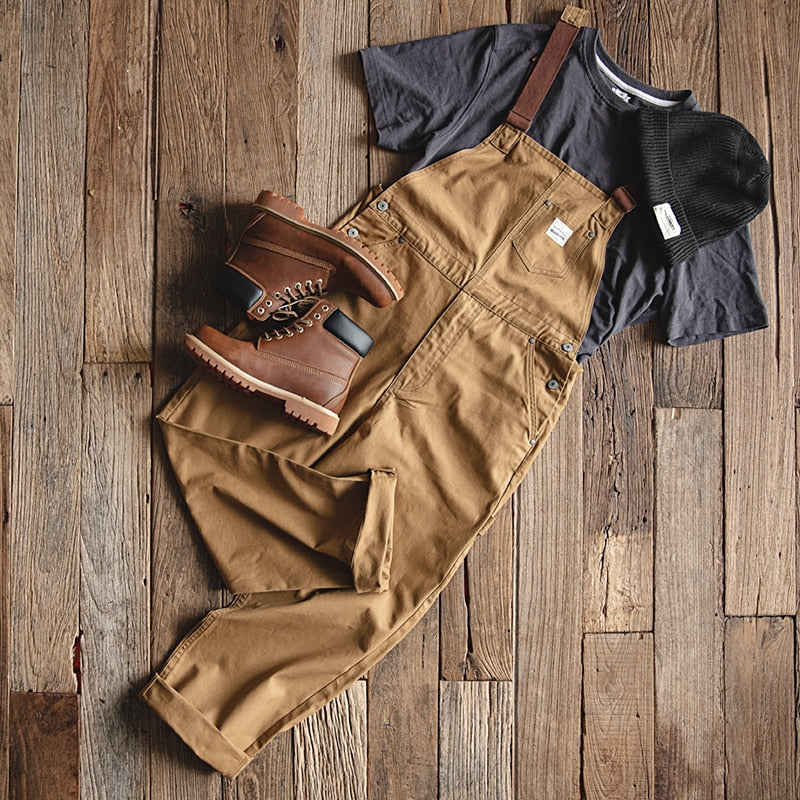 Vintage Jeans Overalls Mens Jumpsuit Cargo Work Pants Baggy Bib