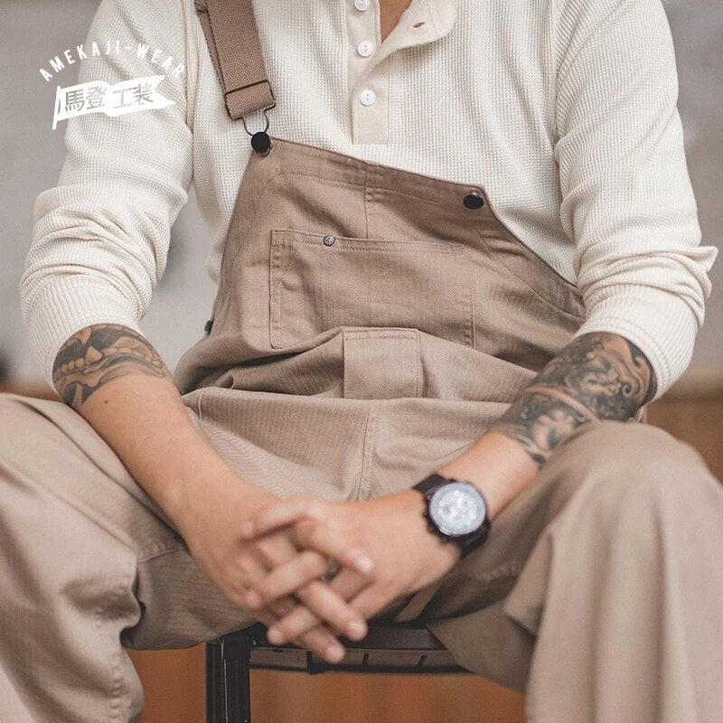 Vintage Jeans Overalls Mens Jumpsuit Cargo Work Pants Baggy Bib