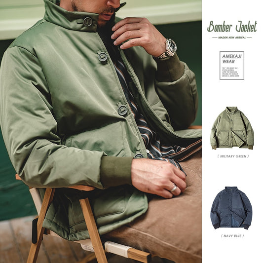 Vintage Thickened A1 Bomber Jacket