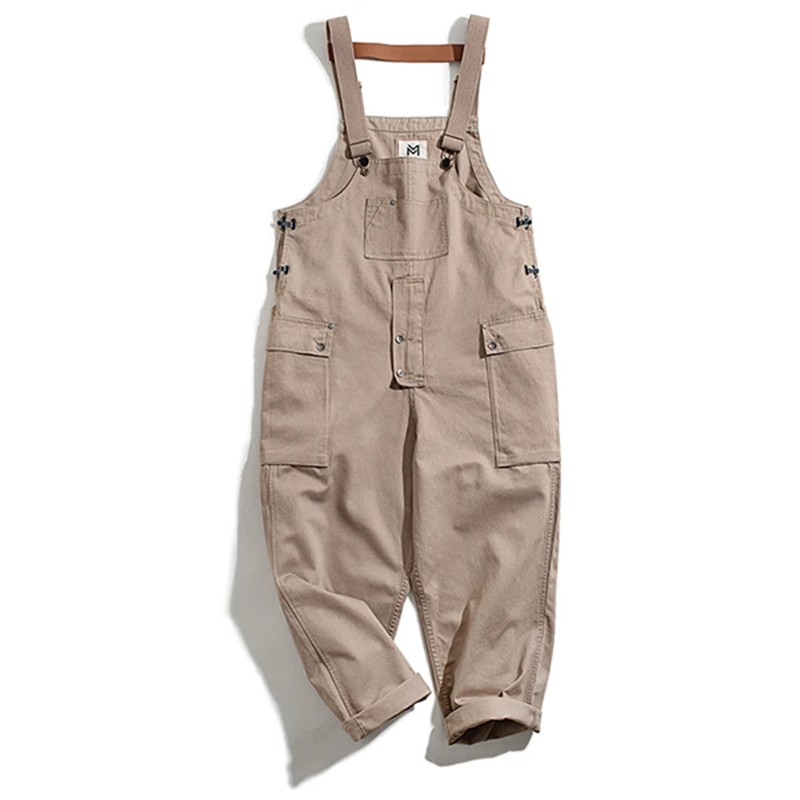 Men's Loose Cargo Bib Overalls