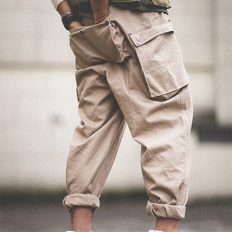 Men's Loose Cargo Bib Overalls