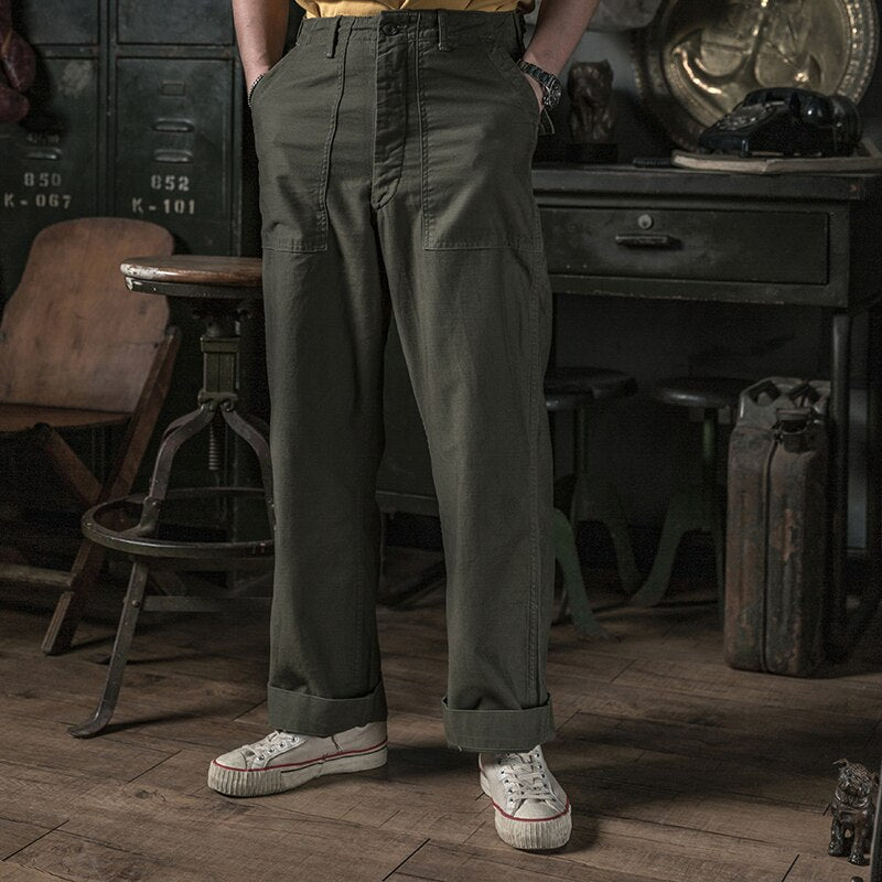 OG 107 Fatigue Utility Pants Military Baker Trousers Sateen