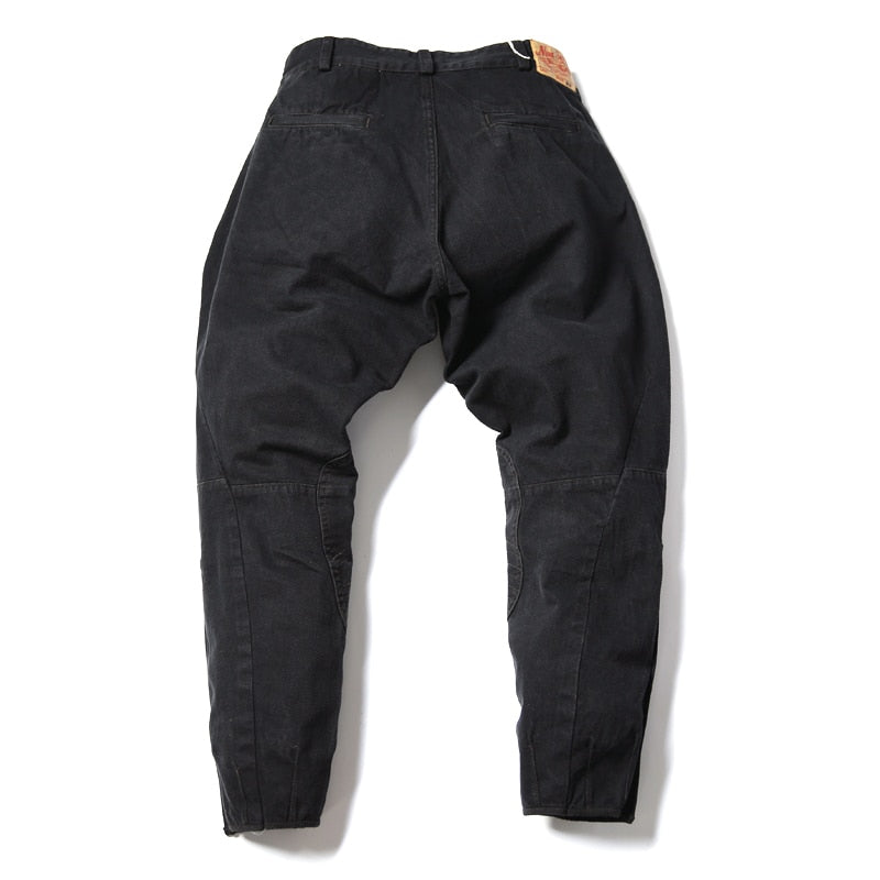 Vintage Motorcycle Breeches For Men Riding Pants Mid Rise