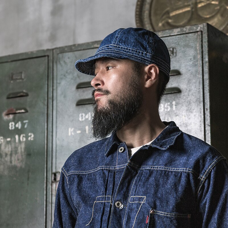 PW Prisoner Denim Baseball Cap Washed Distressed Hat|Men's