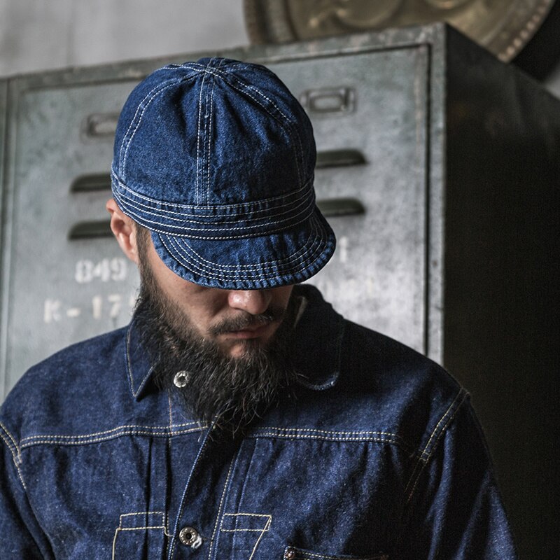 PW Prisoner Denim Baseball Cap Washed Distressed Hat|Men's