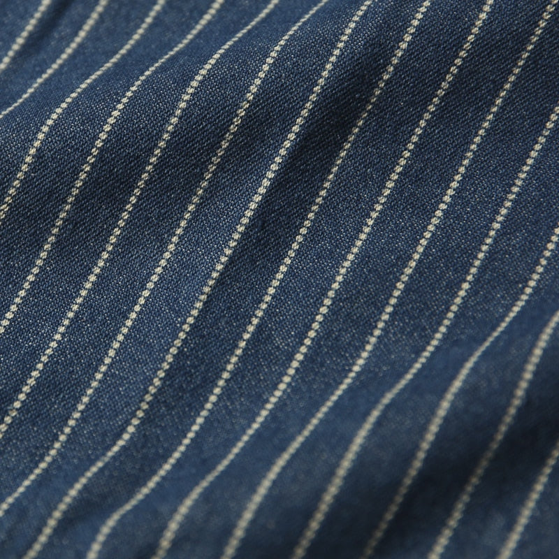 Wabash Stripe Work Shirt Vintage Denim Vent Hole WorkShirts