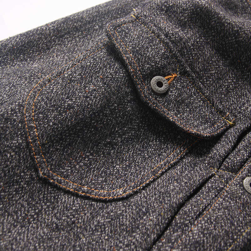 Woolen Jacket Vintage Workwear Style Men
