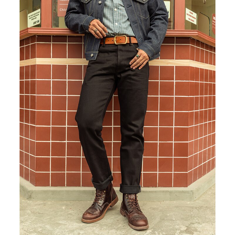 14.5oz Selvage Jeans Slim Leg Opening