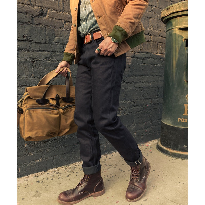 14.5oz Selvage Jeans Slim Leg Opening