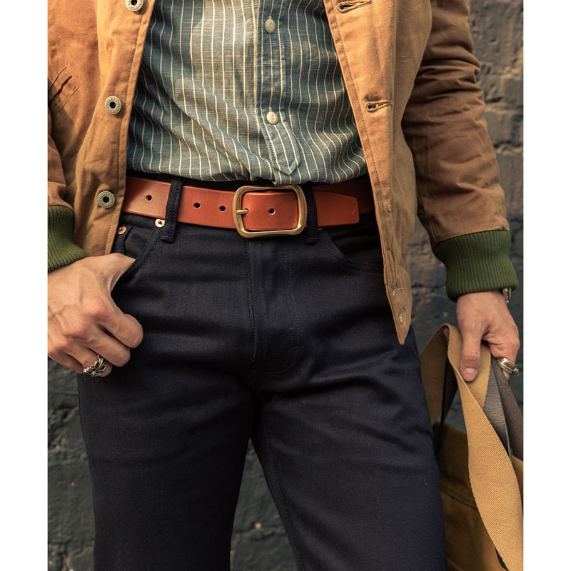 14.5oz Selvage Jeans Slim Leg Opening