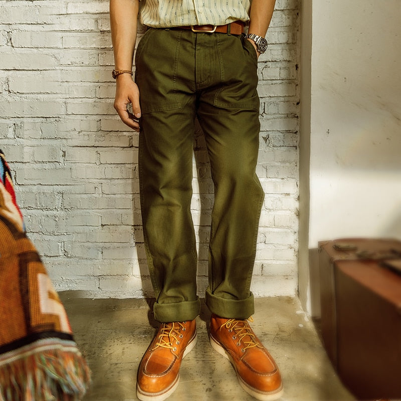 Straight Leg Men's Casual military pants
