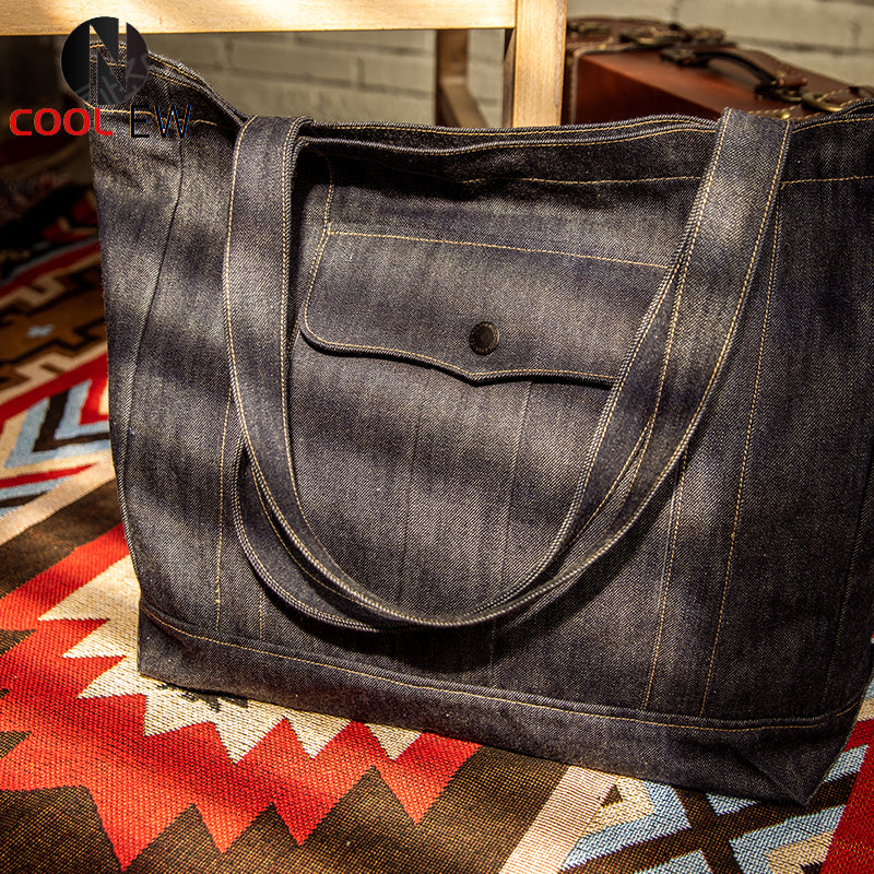 STD 02 Size 54 * 39 *11cm 14oz Thick Raw Denim Super Top Quality Heavy