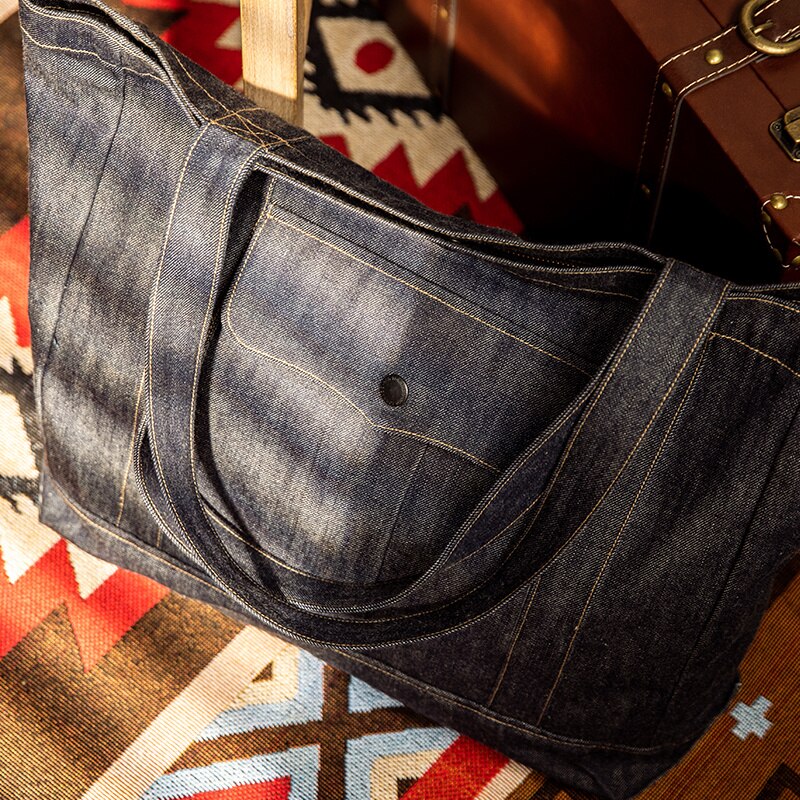 STD 02 Size 54 * 39 *11cm 14oz Thick Raw Denim Super Top Quality Heavy